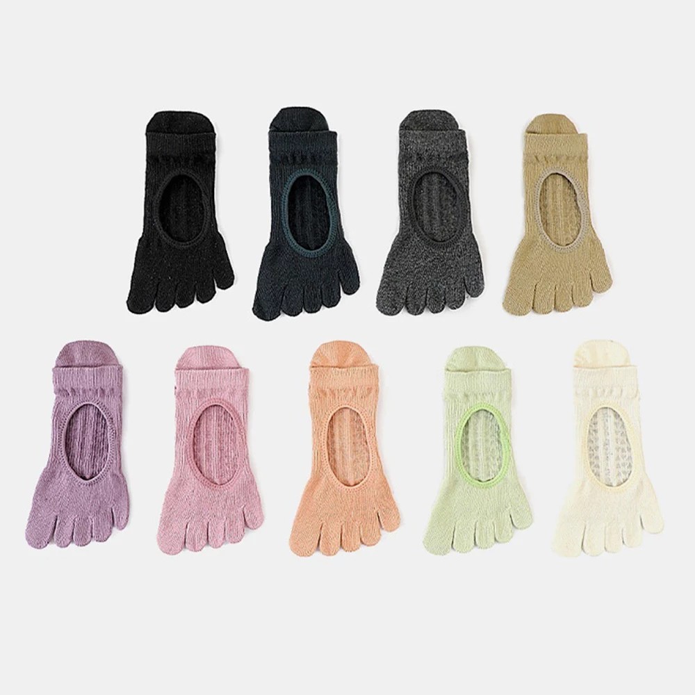 Five Toe Anti Slip Grip Exercise Yoga Socks for Pilates and Fitness