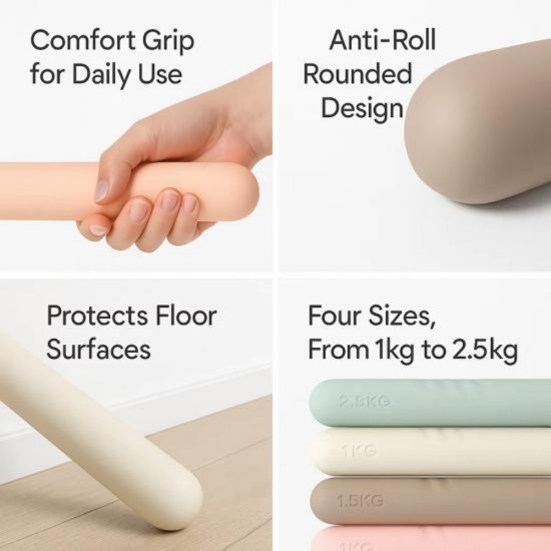 Portable Lightweight Silicone Dumbbell Non Slip Grip Hand Weight