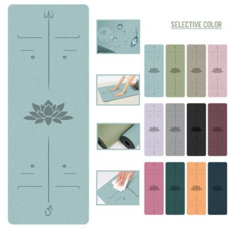Anti Slip Coconut Fiber Scrub PU Rubber Yoga Mat Eco Friendly Exercise Mat