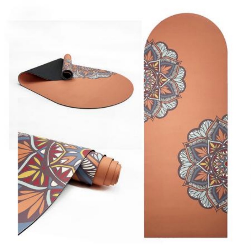 Travel Folding Arched Suede Rubber Yoga Mats Non Slip