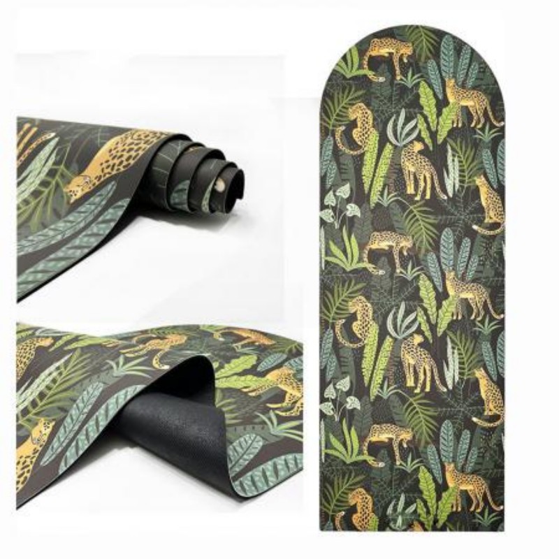 Travel Folding Arched Suede Rubber Yoga Mats Non Slip