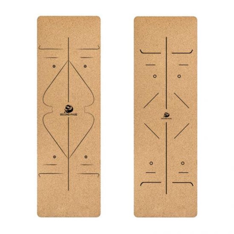 Anti Tear Antibacterial Natural Rubber Cork Yoga Mat Durable Fitness Mat
