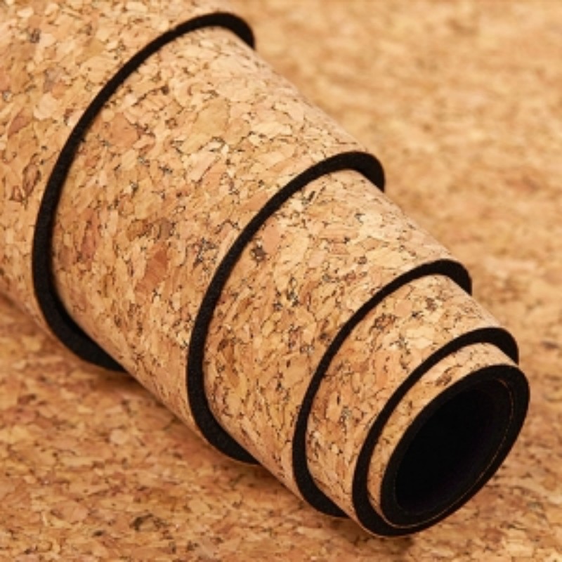 Anti Tear Antibacterial Natural Rubber Cork Yoga Mat Durable Fitness Mat