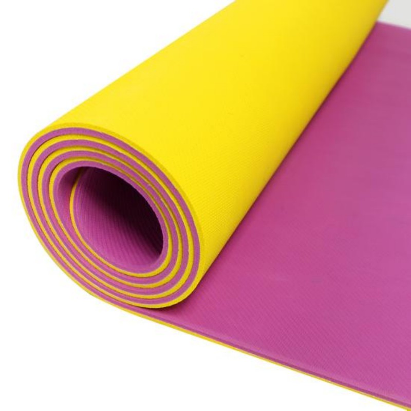 Hot Sale Double Sided Colorful 100% Natural Rubber Yoga Mat