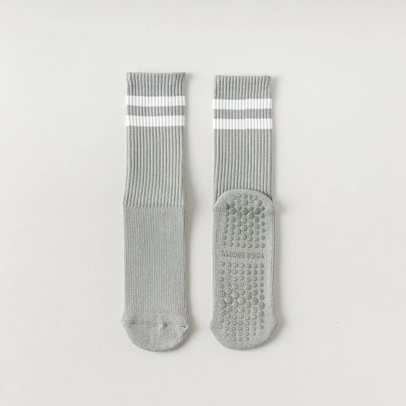 Non Slip Mid Tube Cotton Yoga Socks Cushioned Pilates Sports Socks
