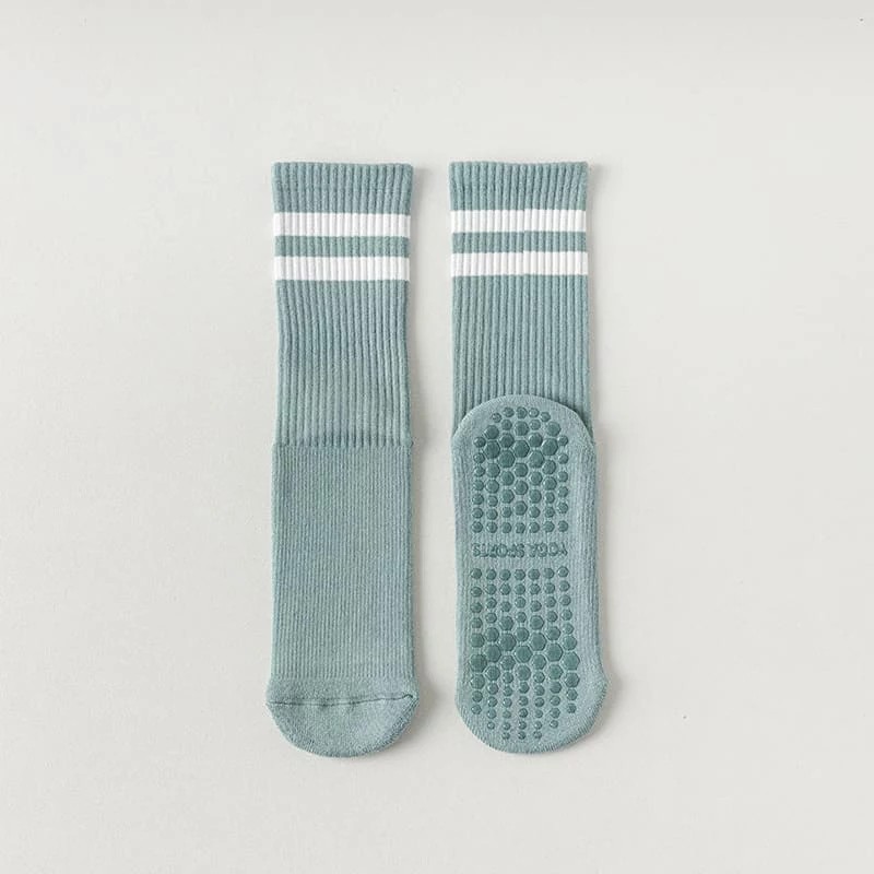 Non Slip Mid Tube Cotton Yoga Socks Cushioned Pilates Sports Socks