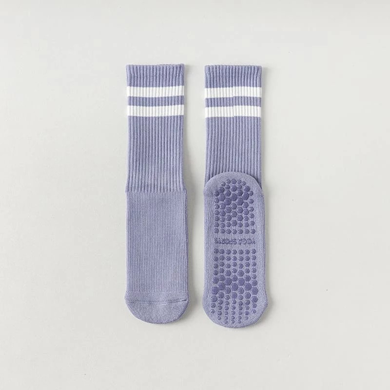 Non Slip Mid Tube Cotton Yoga Socks Cushioned Pilates Sports Socks